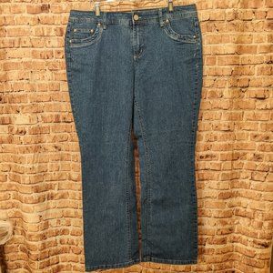 Just My Size Stretch Boot Leg Denim Size 18W Average EUC
